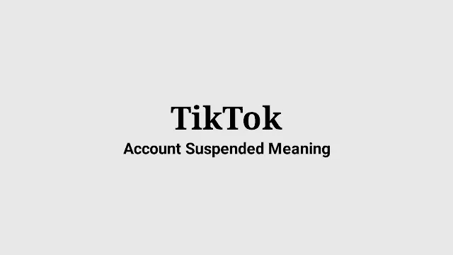 TikTok account currently suspended can't login meaning