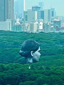 When I wake up in the morning, there is a female giant in Yoyogi Park ... This is scary . . .