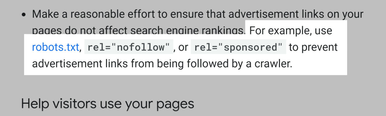 Google recommends using nofollow for paid links