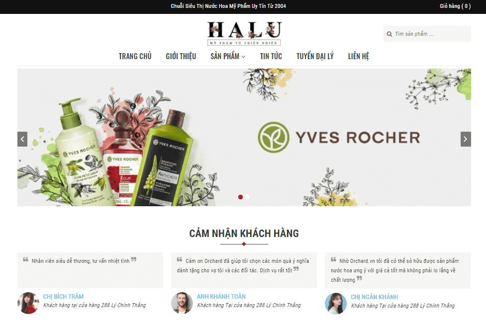 Template blogspot bán mỹ phẩm thiên nhiên