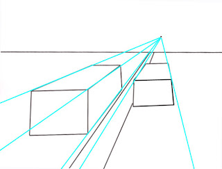 Draw One Point Perspective - Step 3