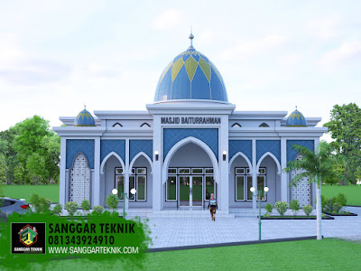 DESAIN MASJID MINIMALIS MODERN 15X15 1 LANTAI