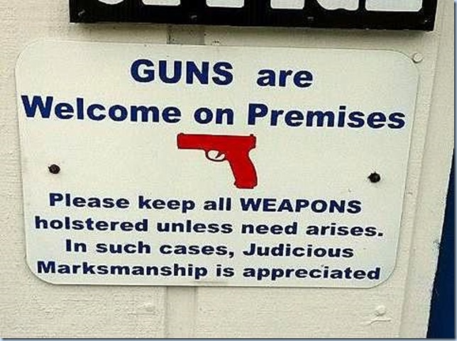 Guns welcome