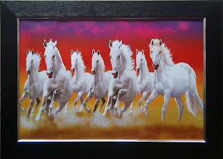 seven white horses painting