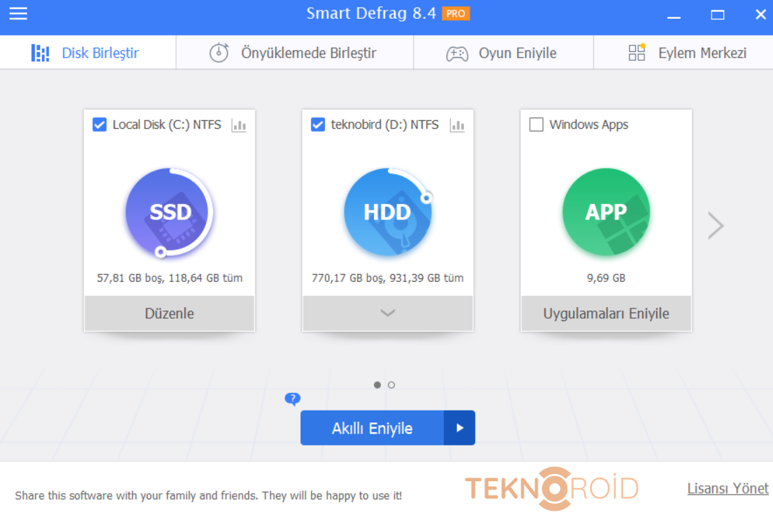 IObit Smart Defrag 8 PRO Ekran Görüntüsü