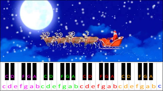 Santa Claus is Coming to Town (Easy Version) Piano / Keyboard Easy Letter Notes for Beginners