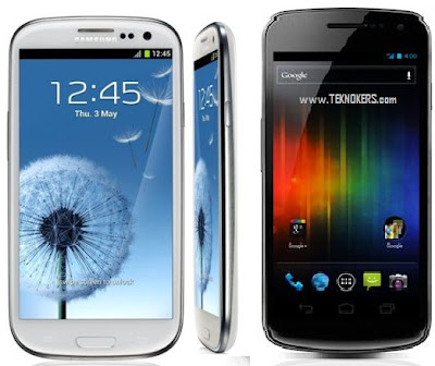 galaxy nexus lawan sgs III tanding, handphone android ics kelas atas canggih, perbandingan galaxy s 3 dan galaxy nexus spesifikasi