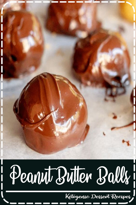 Peanut Butter Balls - Low Carb, Keto, Sugar-Free, Grain-Free, Gluten-Free, THM S. With just 4 ingredients these are perfect for your chocolate peanut butter craving! #lowcarb #keto #sugarfree #grainfree #glutenfree #chocolate #peanutbutter #chocolatepeanutbutter #nobake #thm #trimhealthymama
