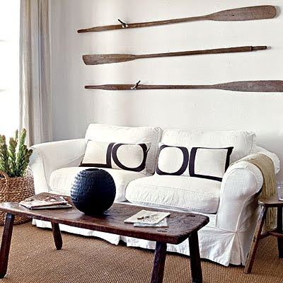 Decorating Nautical with Wooden Oars -as Wall Decor, Rods ...