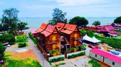 Homestay di melaka tepi pantai Kampong Pinang Sebatang Chalet