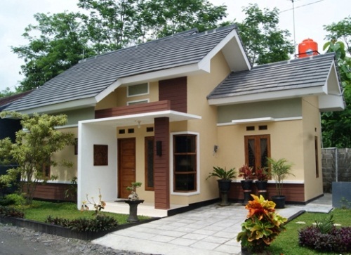 rumah di kampung sederhana 