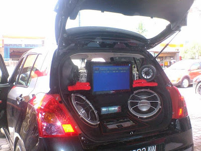 modifikasi audio mobil suzuki swift