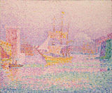 Harbour at Marseilles by Paul Signac - Landscape Paintings from Hermitage Museum