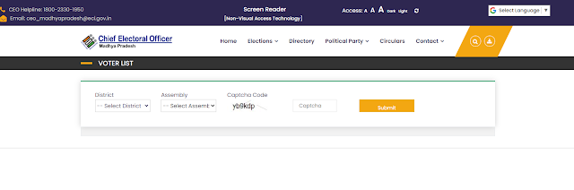 Madhya Pradesh Voter List PDF Download