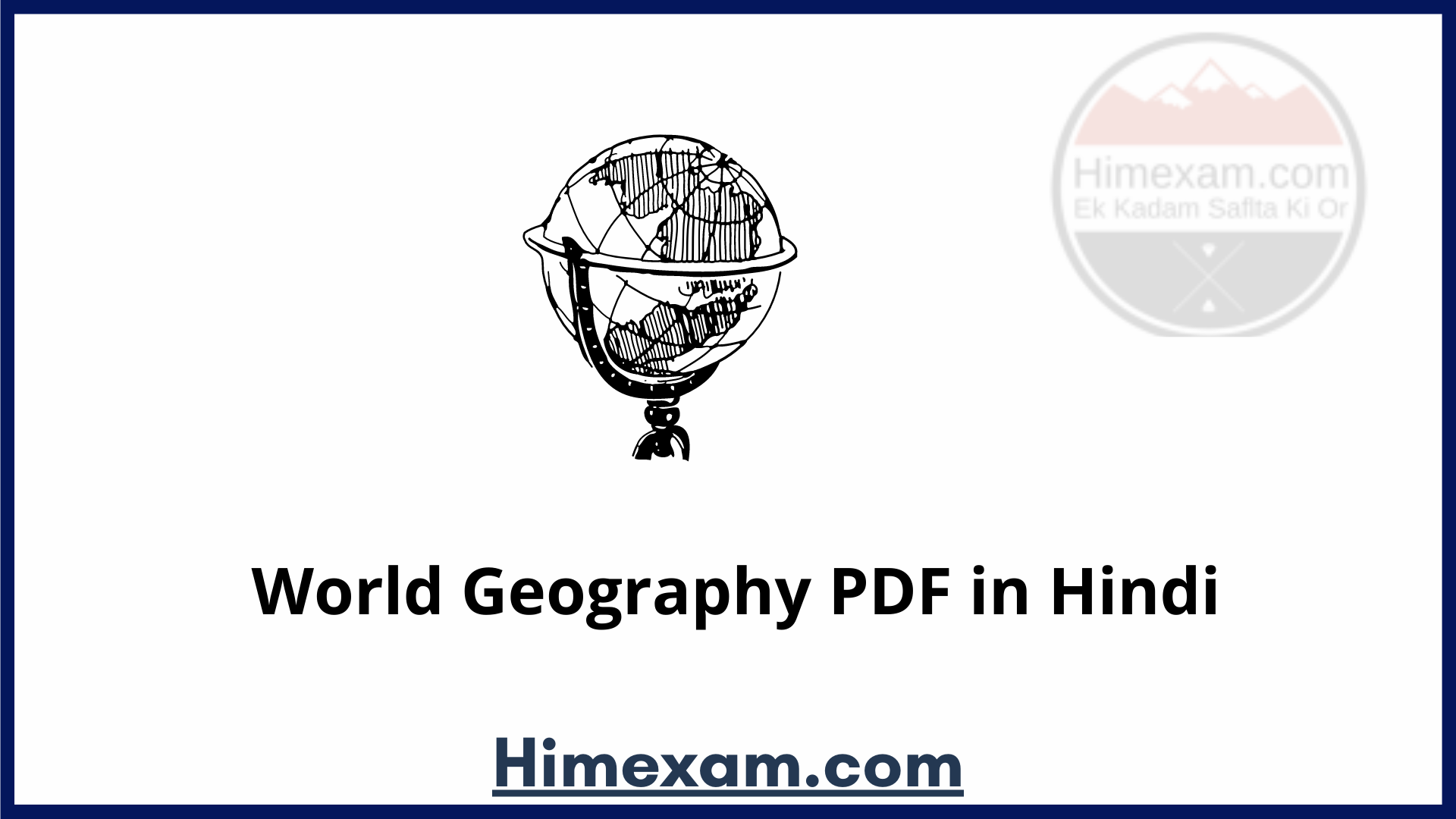 World Geography PDF in Hindi
