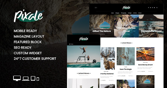 Pixale Free Lifestyle Blogger Template 2021