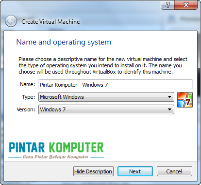 Tutorial Cara Menginstall Windows 7 di VirtualBox