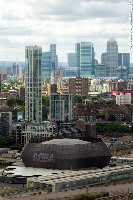 Cityscape of London and the ABBA Arena