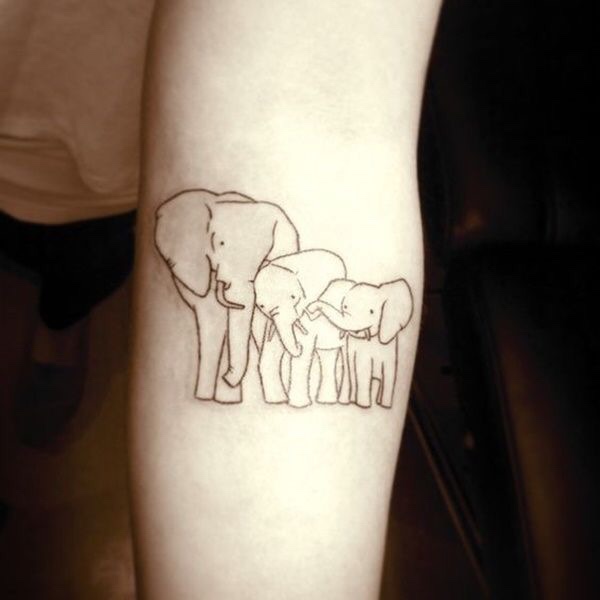 Tatuagens femininas de elefante 