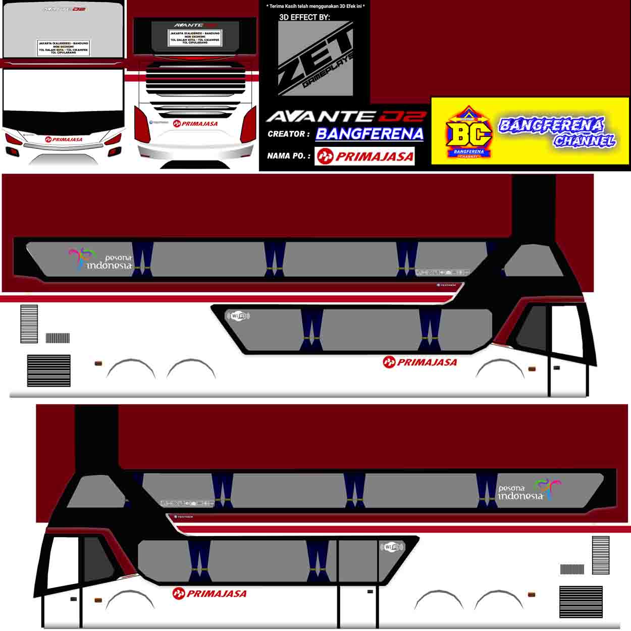 livery bussid double decker primajasa