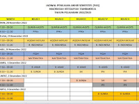 jadwal penilaian ahir semseter ( PAS) MIS TAMBAKREJA