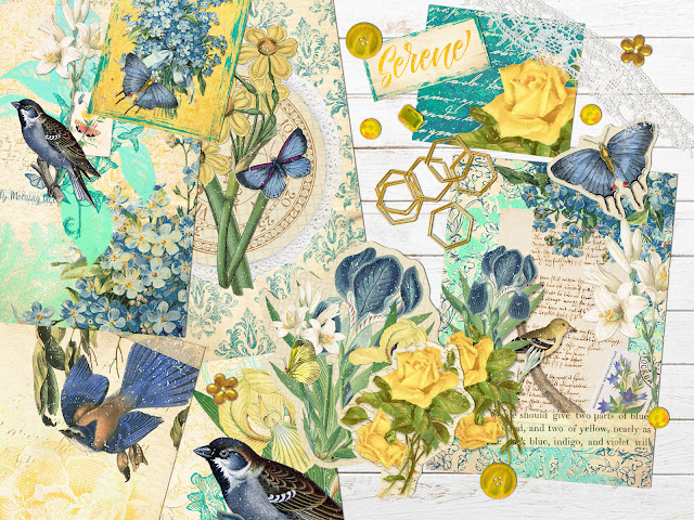Serene Flora Printable Junk Journal Kit