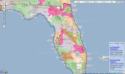 Google Maps-Anzeigen über Florida
