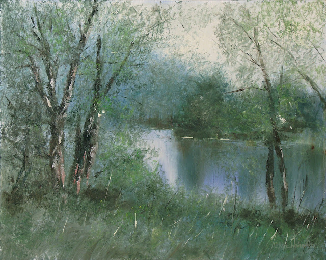 Summer evening by the pond & Vitaliy Mashchenko