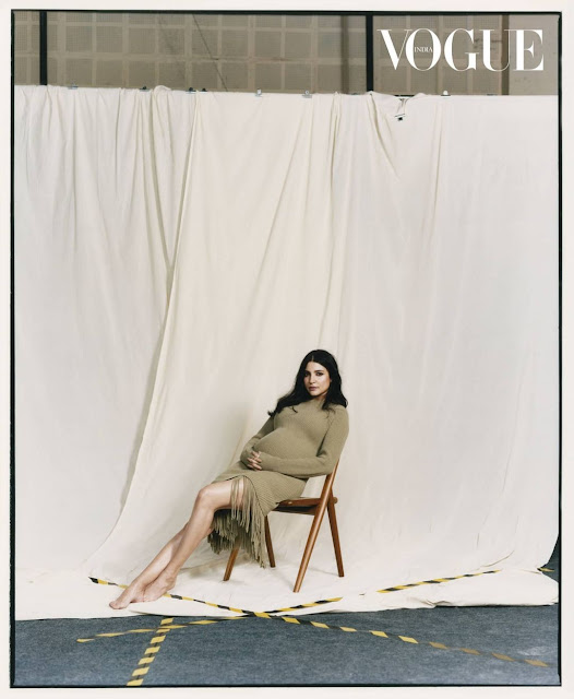 Anushka Sharma in Vogue Jan 2021 flaunting her baby bump