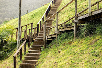 a long stair with many steps
