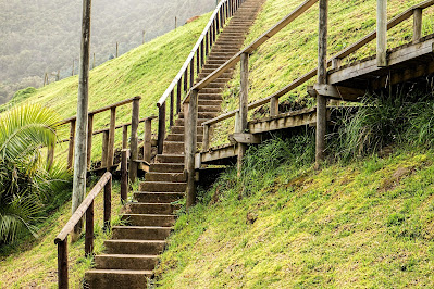 a long stair with many steps