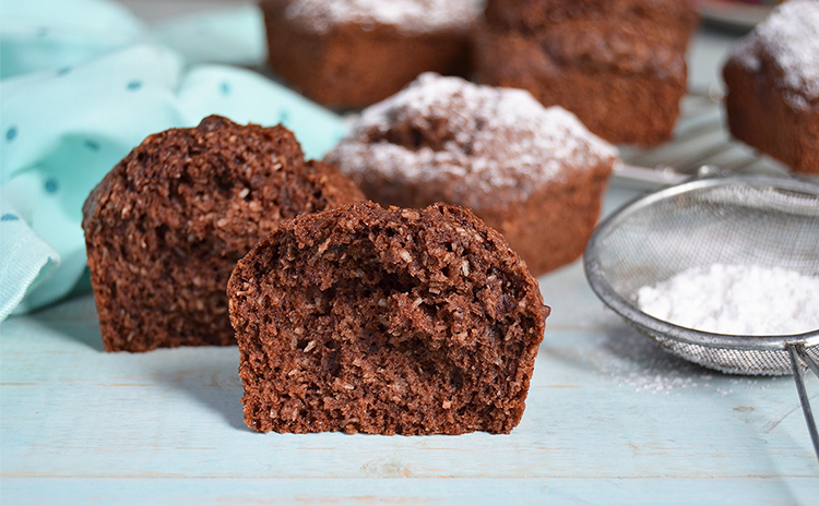 Budín de coco y chocolate