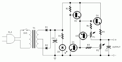 Variable DC Power Supply Circuit Diagram