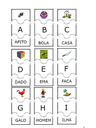 TROCA DE IDÉIAS - AUTISMO: alfabeto- quebra cabeça
