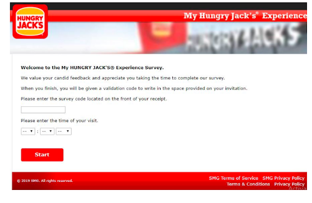 Hungry Jack’s guest satisfaction survey