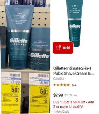 FREE Gillette Intimate Shave Cream at CVS