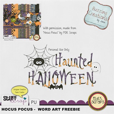 MDK Scraps - Hocus Pocus - Wordart Freebie Preview