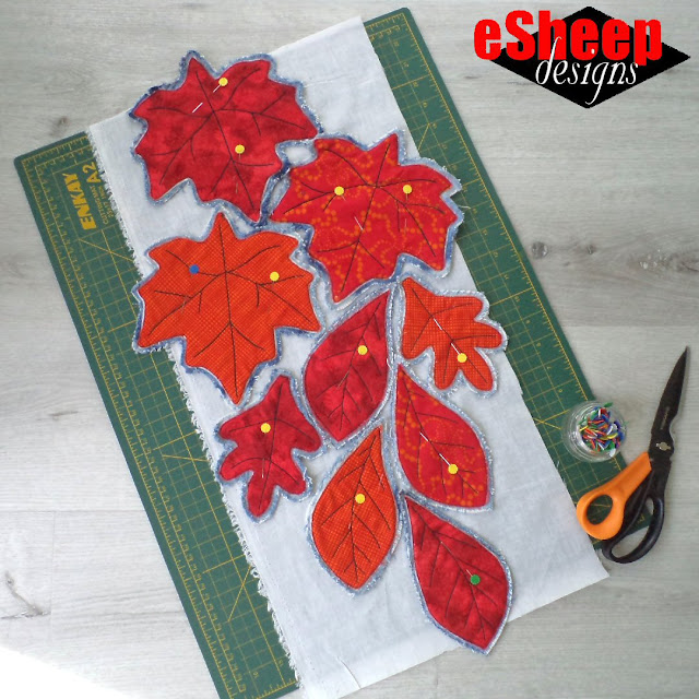 Autumn Leaves Wall/Window Hanging by eSheep Designs