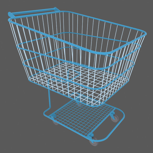 Shopping Cart 3d Model