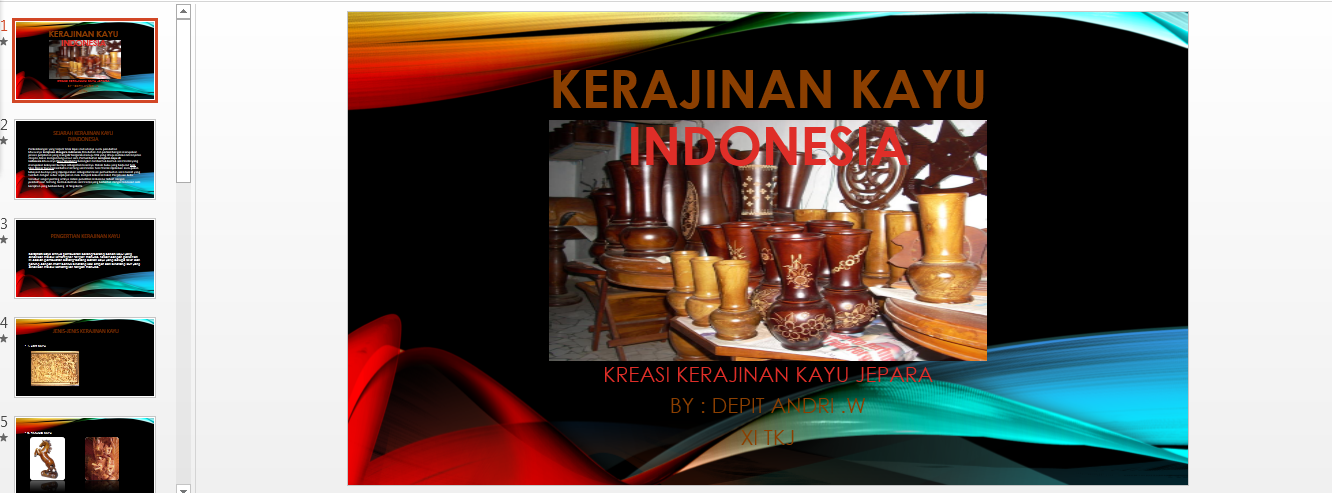 DELAN Contoh Artikel Tentang KERAJINAN KAYU  INDONESIA