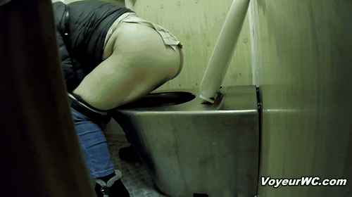 Pooping ladies filmed in spicy details (Street Toilet Pooping 02)