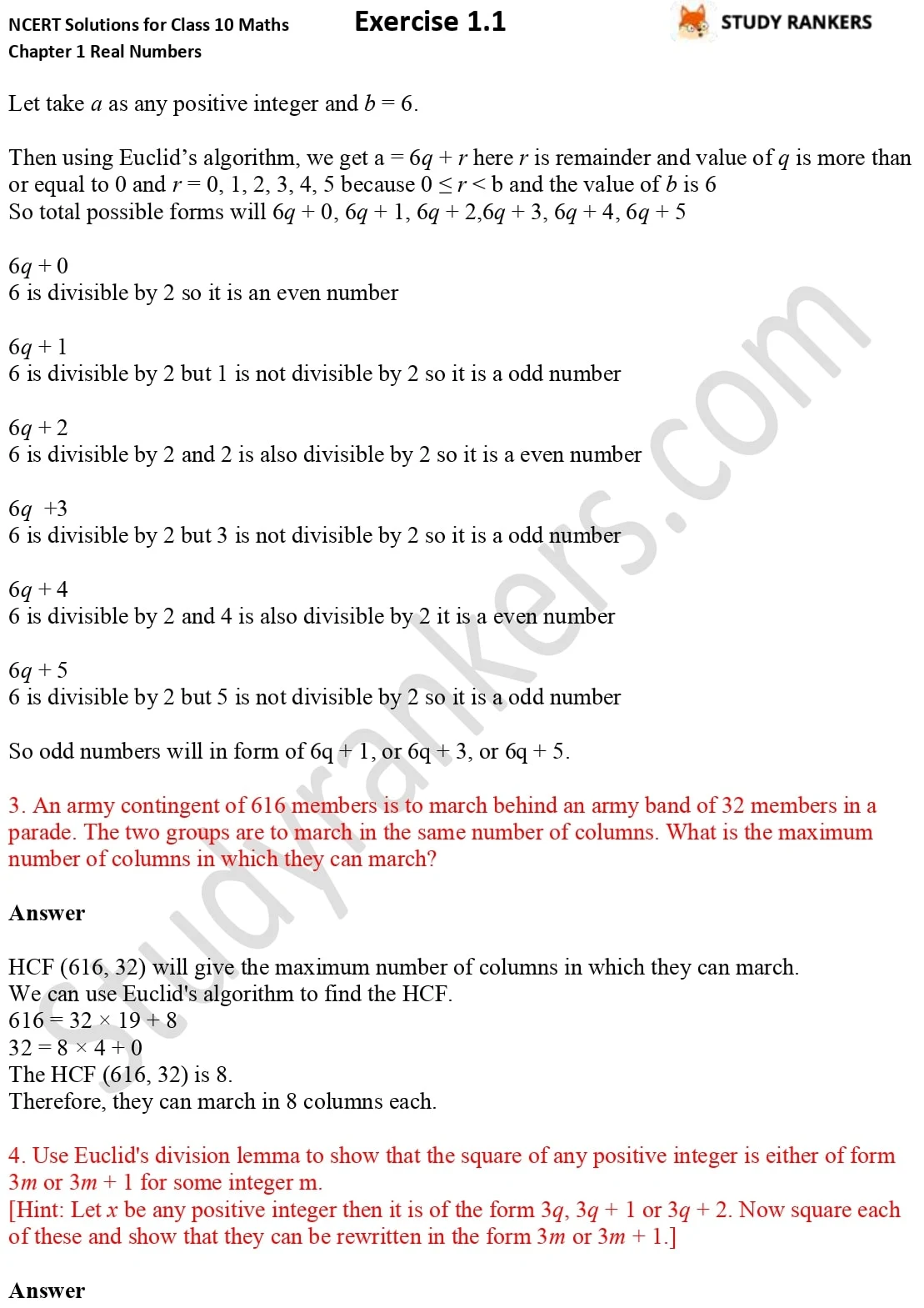 NCERT Solutions for Class 10 Maths Chapter 1 Real Numbers Exercise 1.1 2