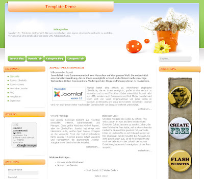 Siteground j15-142 (GreenEaster) - шаблон для Joomla 1.5