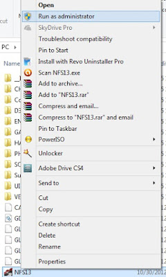 NFS 13 Run as adminstrator 