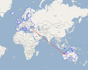 Europe compared to Australia (mapfrappe google maps mashup europe compared to australia)