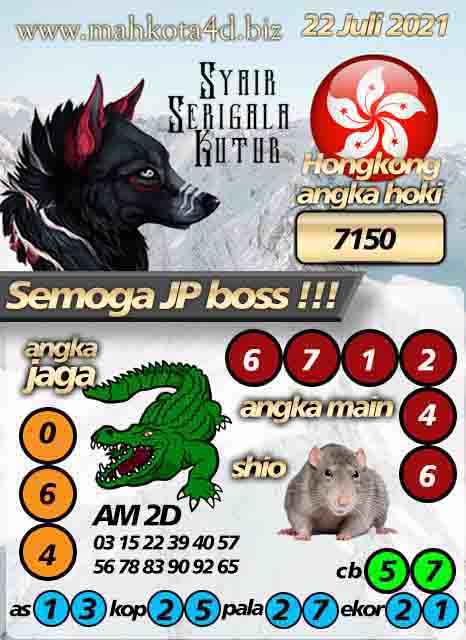 Syair Prediksi Togel Hongkong - HK Kamis, 22 - Juli - 2021