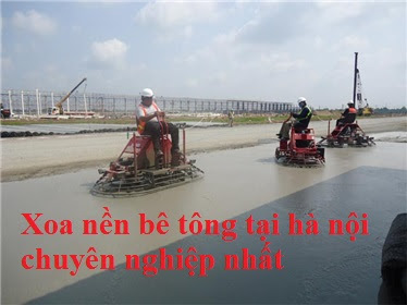 Đội thợ thi công xoa nền bê tông tại hà nội