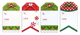 Sunny Studio Stamps: Mix & Match Christmas Gift Tag set using Build-A-Tag #2 Dies