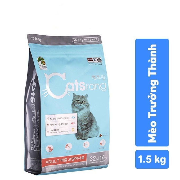 [ khanhngan18042016 ] Catsrang adult 1.5kg thức ăn mèo trưởng thành - hạt nhập khẩu hàn Quốc