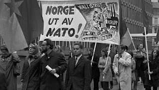 Bilde av demonstrasjon mot NATO i 1968